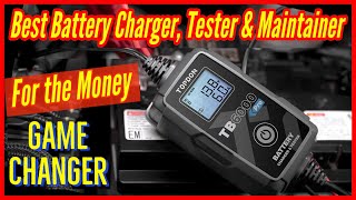 Best Battery Charger Tester and Maintainer For the Money TB6000 Pro from TopDon [upl. by Nosimaj]