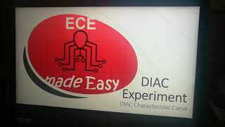 Thyristor Experiment  DIAC Characteristic Curve [upl. by Onitsoga904]