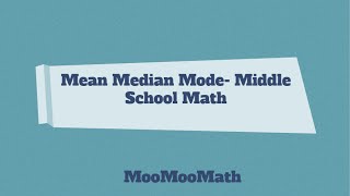 Mean Median ModeStatisticsMiddle School Math [upl. by Lehcer]