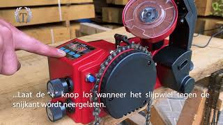 Automatische kettingslijpmachine voor uw motorkettingzaag kettingen [upl. by Nillor146]