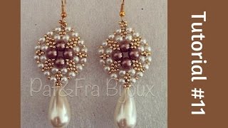 TUTORIAL PERLINE 11  Orecchini Bulles Beading tutorial [upl. by Etnuhs]