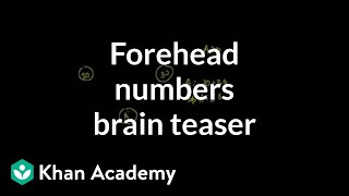 Forehead numbers brain teaser  Puzzles  Math for fun and glory  Khan Academy [upl. by Nisen]