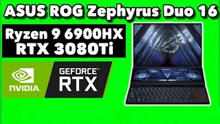 Asus Rog Zephrus Duo 16 RTX 3080Ti Ryzen 9 6900HX  ¡EL PORTATIL MÁS POTENTE DEL MUNDO 2023 [upl. by Ezirtaeb276]