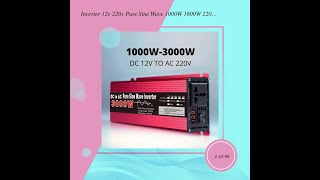 Inverter 12v 220v Pure Sine Wave 1000W 1600W 2200W 3000W DC 12v To AC 220V Portable Power Supply [upl. by Atteuqcaj]