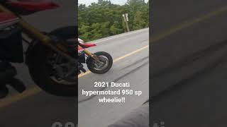 2021 Ducati hypermotard 950 sp power wheelie [upl. by Tallulah]