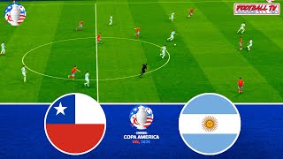 CHILE vs ARGENTINA  COPA AMERICA  Group Stage  Full Match All Goals 2024  eFootball PES Gameplay [upl. by Walsh]