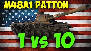 M48A1 Patton  1 vs 10  88K Damage  10 Kills  World of Tanks [upl. by Jp]