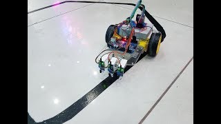 Line Follower Robot using Arduino UNO IR sensor and L298 motor driver [upl. by Retep]