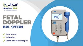 How to use Fetal Doppler BPL 9713N unboxing and demo of fetus Doppler [upl. by Rombert]