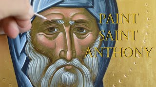 Byzantine Iconography Tutorial How to Paint the Icon of Saint Anthony [upl. by Etteroma]