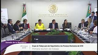 Reunión del Grupo de Trabajo para dar Seguimiento a los Procesos Electorales Locales del Año 2019 [upl. by Tobye]