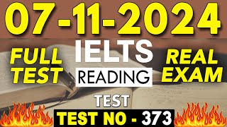 IELTS Reading Test 2024 with Answers  07112024  Test No  373 [upl. by Okomot660]