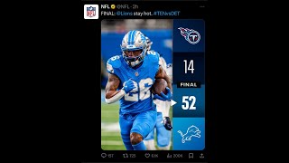 NFL Twitter reacts to the Detroit Lions DOMINATION AGAIN WITH A 50 🤯 POINT WIN nfl detroitlions [upl. by Monto]