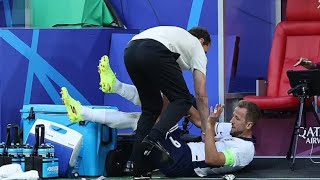 Harry Kane Injury Harry Kane bizarre collision with Gareth Southgate in Euro 2024 win [upl. by Enitsuga]