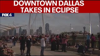 Solar eclipse viewed by thousands in Dallas [upl. by Argyle]