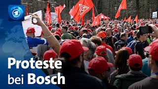 Proteste gegen Stellenabbau bei Bosch [upl. by Yrehc]