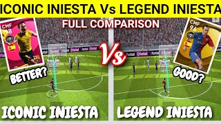 Iconic Moment Iniesta Vs Legend Iniesta Full Comparison  PES 2021 Mobile [upl. by Arrotal141]