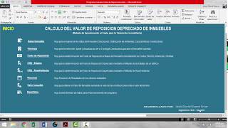 Aplicacion en Excel  Calculo del Costo de Reposicion Depreciado de inmuebles Parte 1 [upl. by Athalla861]