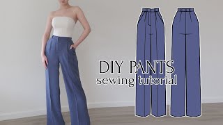 DIY StraightLeg HighWaisted Pants  Sewing Pattern by Dressmaking Amóre [upl. by Ayat949]