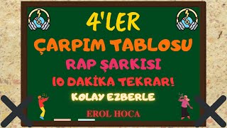 Çarpım Tablosu Kolay Ezberleme Rap Şarkısı 4ler  Dörtler Çarpım Tablosu Şarkılı Kolay Öğrenme [upl. by Hendren245]