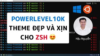 Powerlevel10k Theme đẹp và xịn cho Zsh 😍 [upl. by Ataynik225]