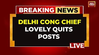 LIVE  Arvinder Singh Lovely Resigns As Delhi Congress Chief  Huge Blow To INDIA Bloc [upl. by Aneled]