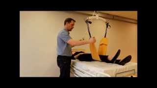 Guldmann Ceiling Hoist Rehab  Leg Exercise [upl. by Ymmik]