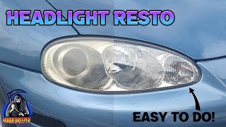 Mazda MX5 NB  Cloudy Headlights Remedy [upl. by Sprague28]