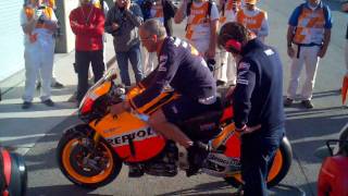 2010 MotoGP at Laguna Seca California Repsol Honda Bikes [upl. by Ddahc]