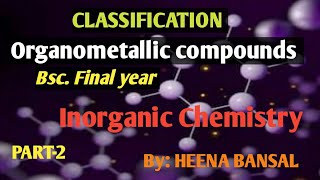 Classification of organometallic compounds part2 Bsc Msc [upl. by Hniv525]