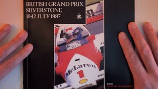 ASMR F1  1987 British GP Silverstone Programme  Video [upl. by Orian]