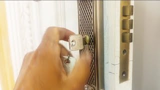 Door Handle Lock Fitting  how to install a door lock [upl. by Glialentn]