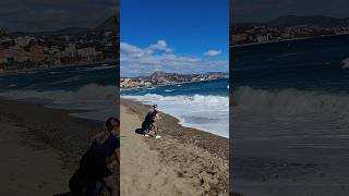 Malaga Malagueta Beach February Andalusia Spain Costa del Sol [upl. by Eng]