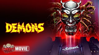 DEMONS  HD Classic 1980s HORROR Movie  From DARIO ARGENTO and LAMBERTO BAVA  Creepy Popcorn [upl. by Aikemit]