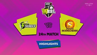 Highlights 24th Match Sydney Thunder Women vs Perth Scorchers Women  24th Match SYTW VS PRSW [upl. by Greff313]