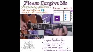 Please Forgive Me  Bryan Adams guitar chords w lyrics amp strumming tutorial [upl. by Thurlow683]