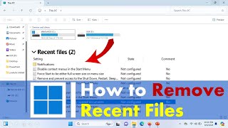 How to Remove Recent Files from Windows 11 [upl. by Nairahcaz]