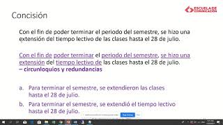 Concisión precisión y sencillez técnicas periodísticas en el texto académico [upl. by Wieren9]