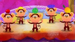 Five Little Monkeys  Nursery Rhyme with Lyrics  Kids Tv Nursery Rhymes [upl. by Eniluqcaj]