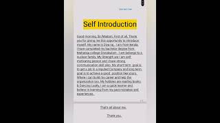 Self Introduction in English shorts trendingeducation [upl. by Rafaelita]