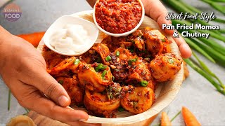 మోమోస్ చేయాలంటే ఈ వీడియో చూడాల్సిందే  Pan fried veg momos with momos chutney recipe VismaiFood [upl. by Chaffin132]