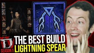 Diablo 4  The BEST Build Lightning Spear Guide NERFED [upl. by Nigle837]