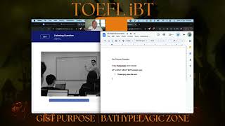 TOEFL iBT  1 on 1 Coaching  Listening  Gist Purpose Bathypelagic Zone [upl. by Kennard]