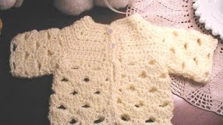 Abigail Baby sweater crochet in Tamil amp English  video 1 [upl. by Jobie601]