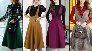 How to wear Pinafore dresses Pinafore outfit ideas [upl. by Mcallister188]