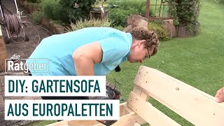 DIY Gartensofa aus Europaletten  Die Ratgeber [upl. by Flanagan]