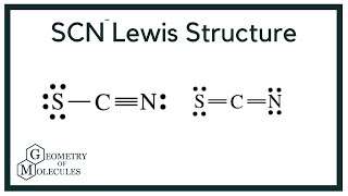 SCN Lewis Structure Thiocyanate Ion [upl. by Frodi]