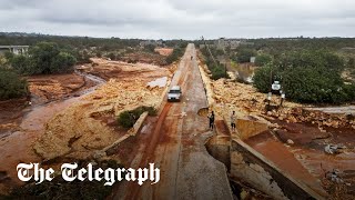 Libya floods 2000 feared dead as ‘entire neighbourhoods swept into sea’ [upl. by Terza]