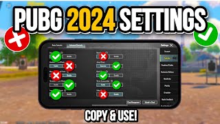 PUBG MOBILE BEST SETTINGS 2024 🔥 THIS WILL CHANGE YOUR GAMING 📚 [upl. by Tadich]