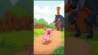 Kids Cartoons The Three Little Pigs A Tale of Bravery Story in English for Learning shorts [upl. by Aaron375]